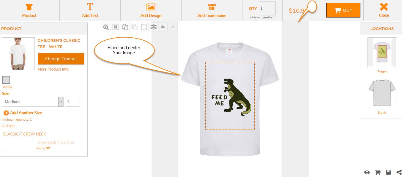 children embroidered t shirts