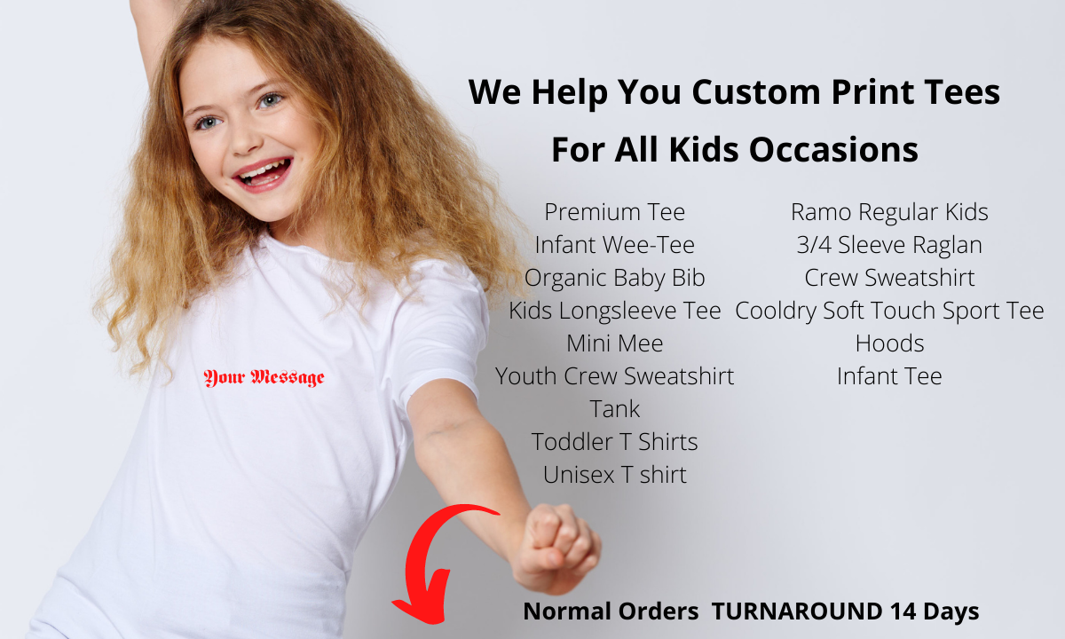 Kids Birthday Tees Printed Fast